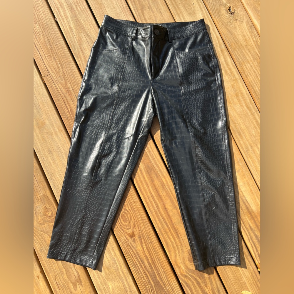 Women’s size 12 : A NEW DAY  Black Croc faux leather Pants